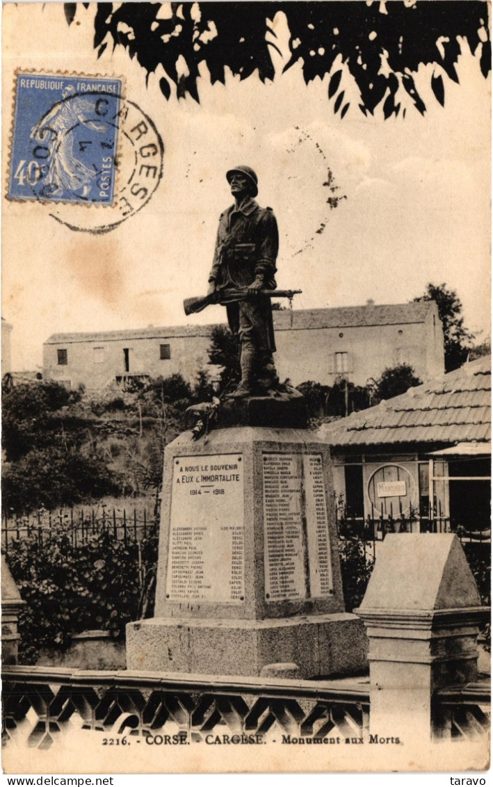 CORSE - CARGESE - Monument Aux Morts De 14-18 - Autres & Non Classés