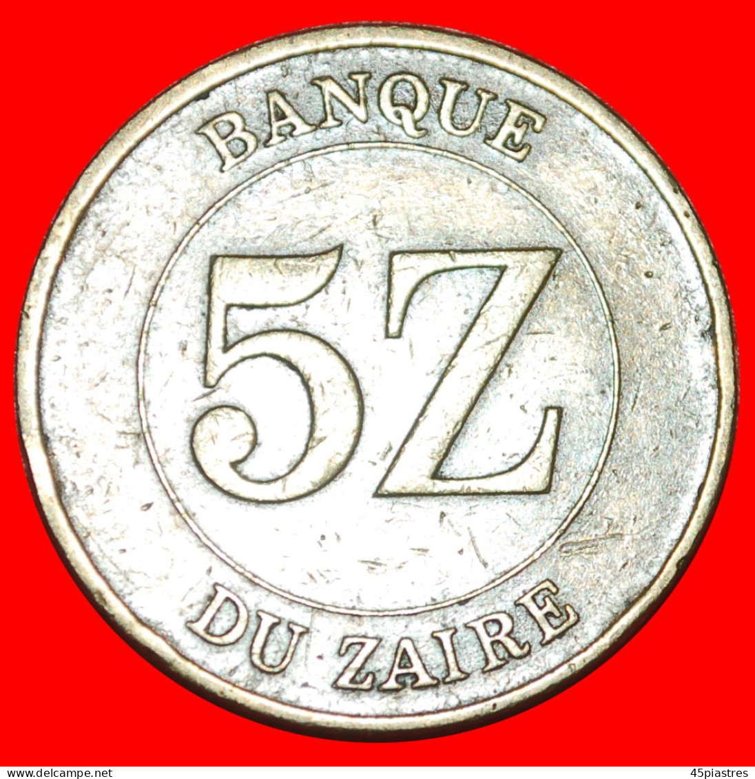 * GREAT BRITAIN: ZAIRE (DEMOCRATIC REPUBLIC CONGO)  5 ZAIRES 1987 MOBUTU (1965-1997)! · LOW START · NO RESERVE! - Zaire (1971 -97)