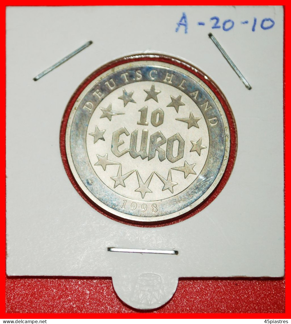 * ABDUCTION OF EUROPA (1997-1998): GERMANY 10 EURO 1998 PROOF MINT LUSTRE UNCOMMON! IN HOLDER!· LOW START · NO RESERVE! - Privatentwürfe