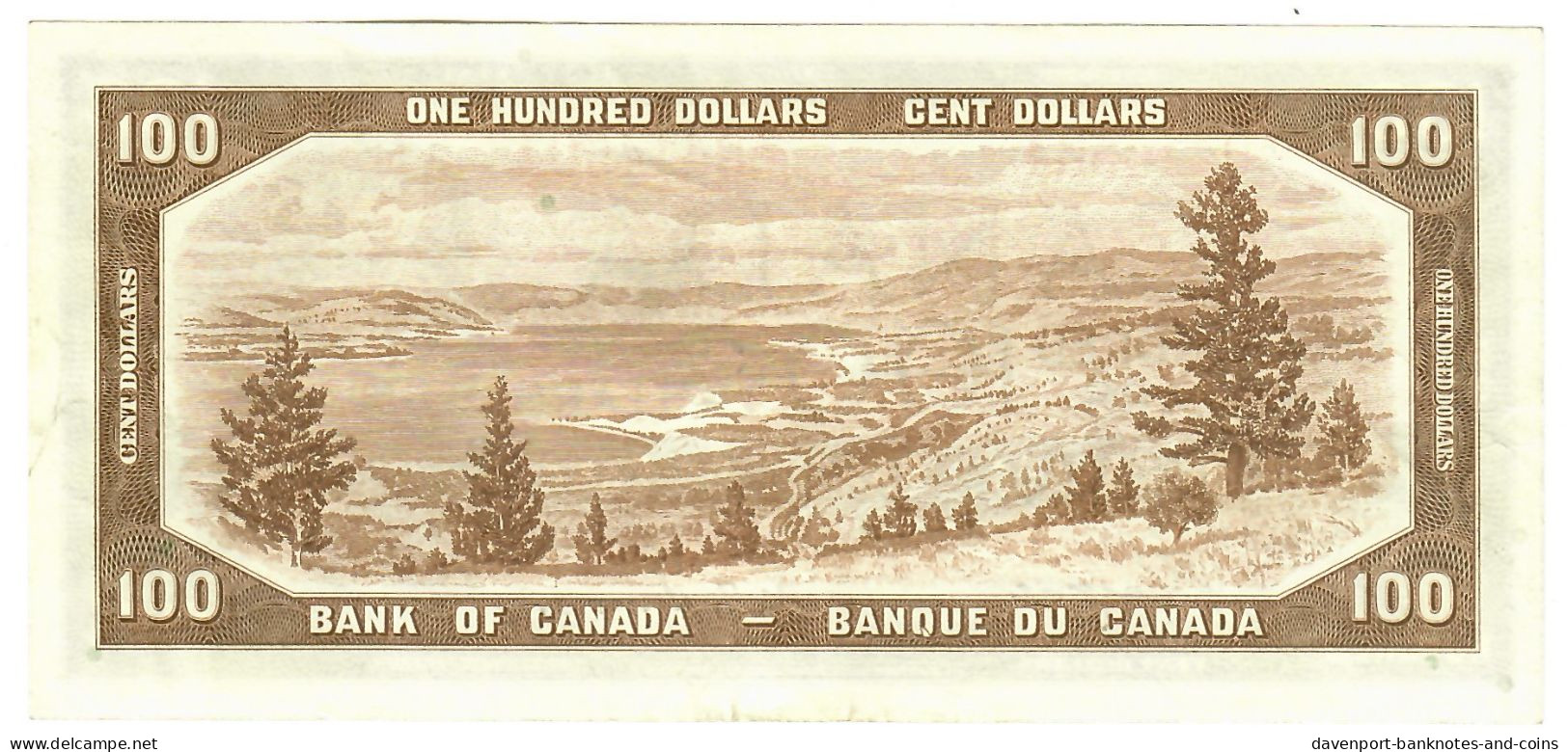 Canada 100 Dollars 1954 EF/aUNC "A/J" Coyne-Towers Devil's Face [1] - Kanada