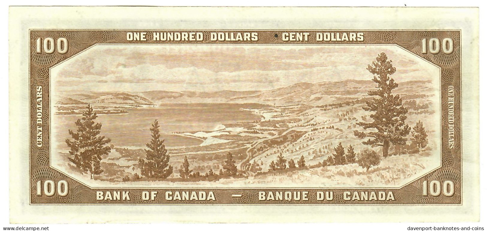 Canada 100 Dollars 1954 EF/aUNC "A/J" Coyne-Towers Devil's Face [1] - Canada