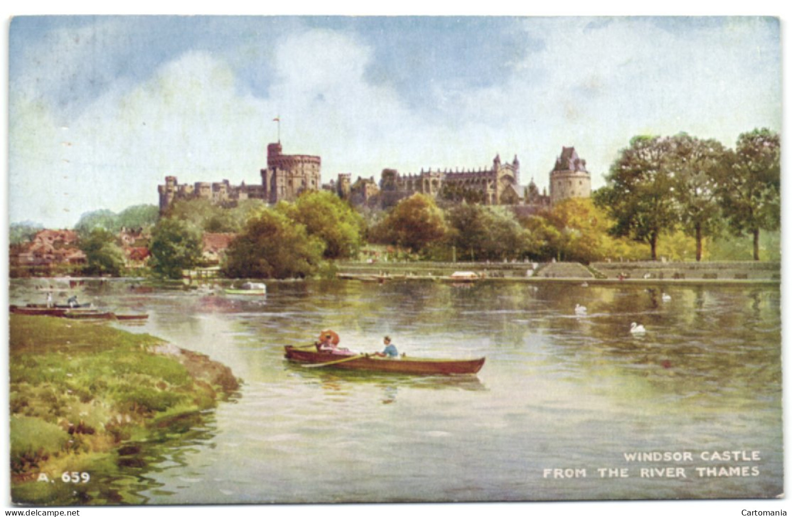 Windsor Castle From The River Thames - Windsor Castle