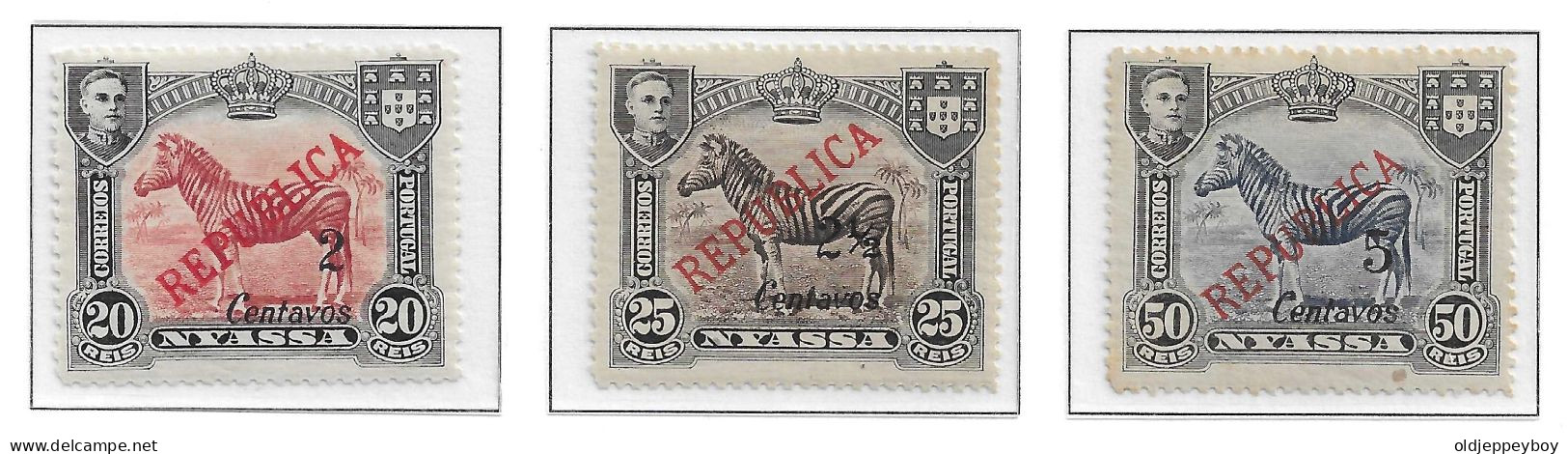 Nyassa 1921 LISBON SURCHARGES D.MANUEL II Af  # 82- 93 VERY FINE MNH & MLH - Nyassaland