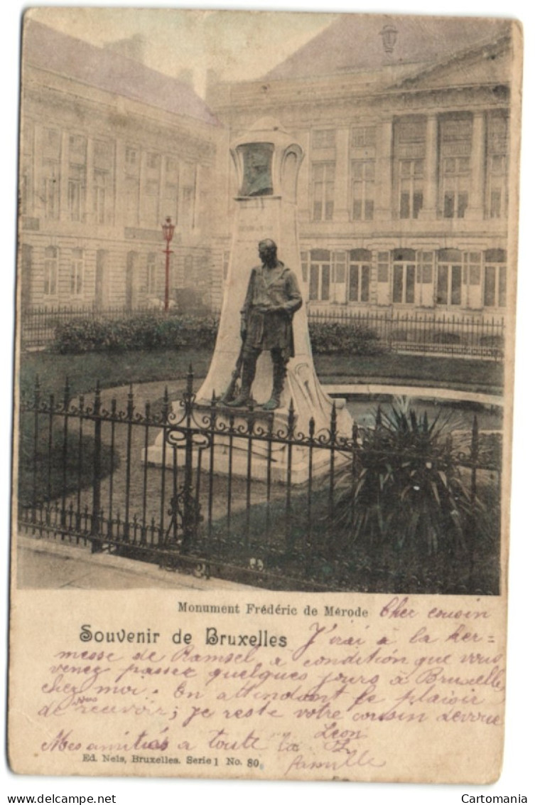 Souvenir De Bruxelles - Monument Frédéric De Mérode (Nels Série 1 N° 80) - Bruxelles-ville