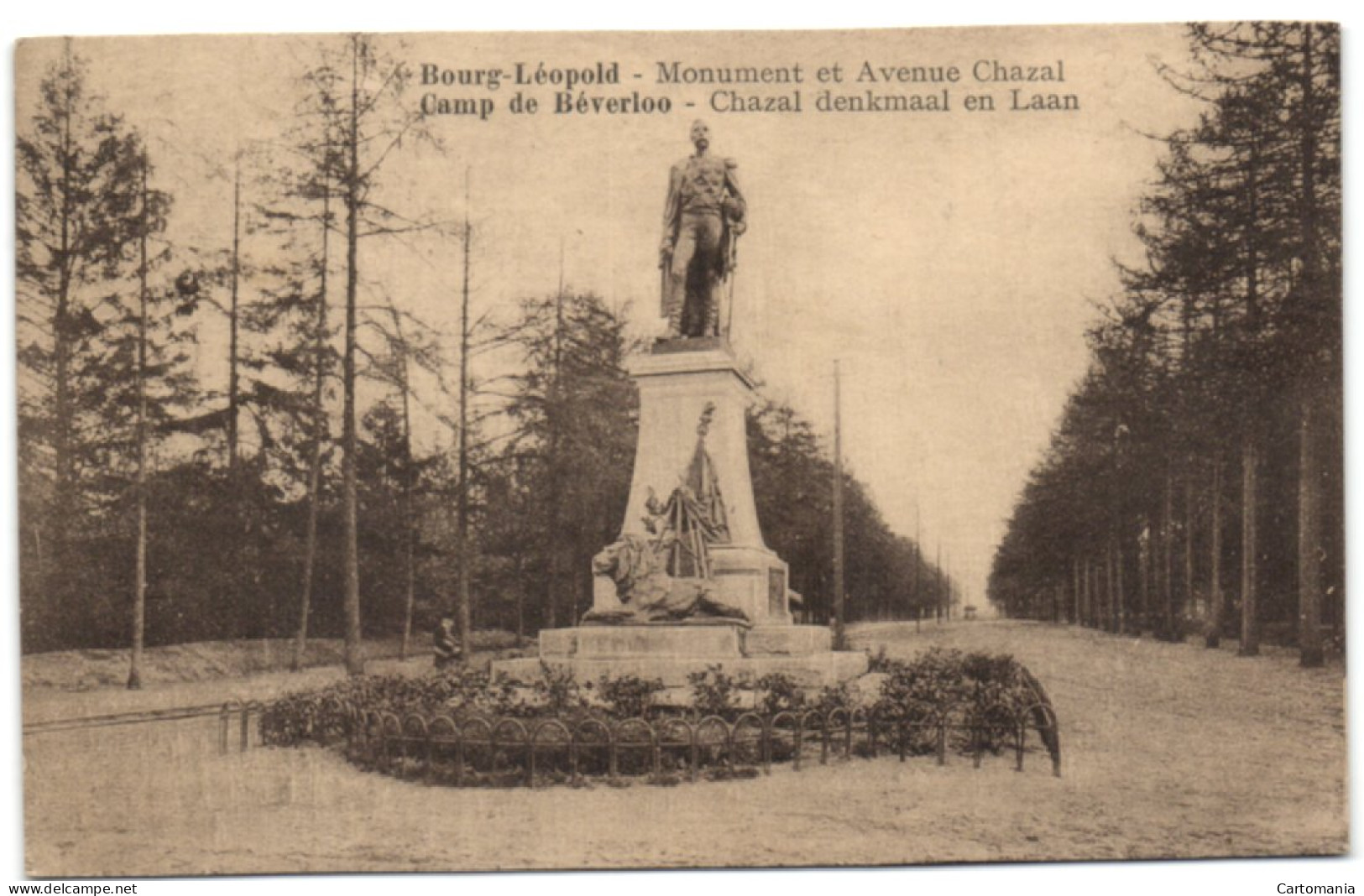 Bourg-Léopold - Camp De Béverloo -  Monument Et Avenue Chazal - Leopoldsburg