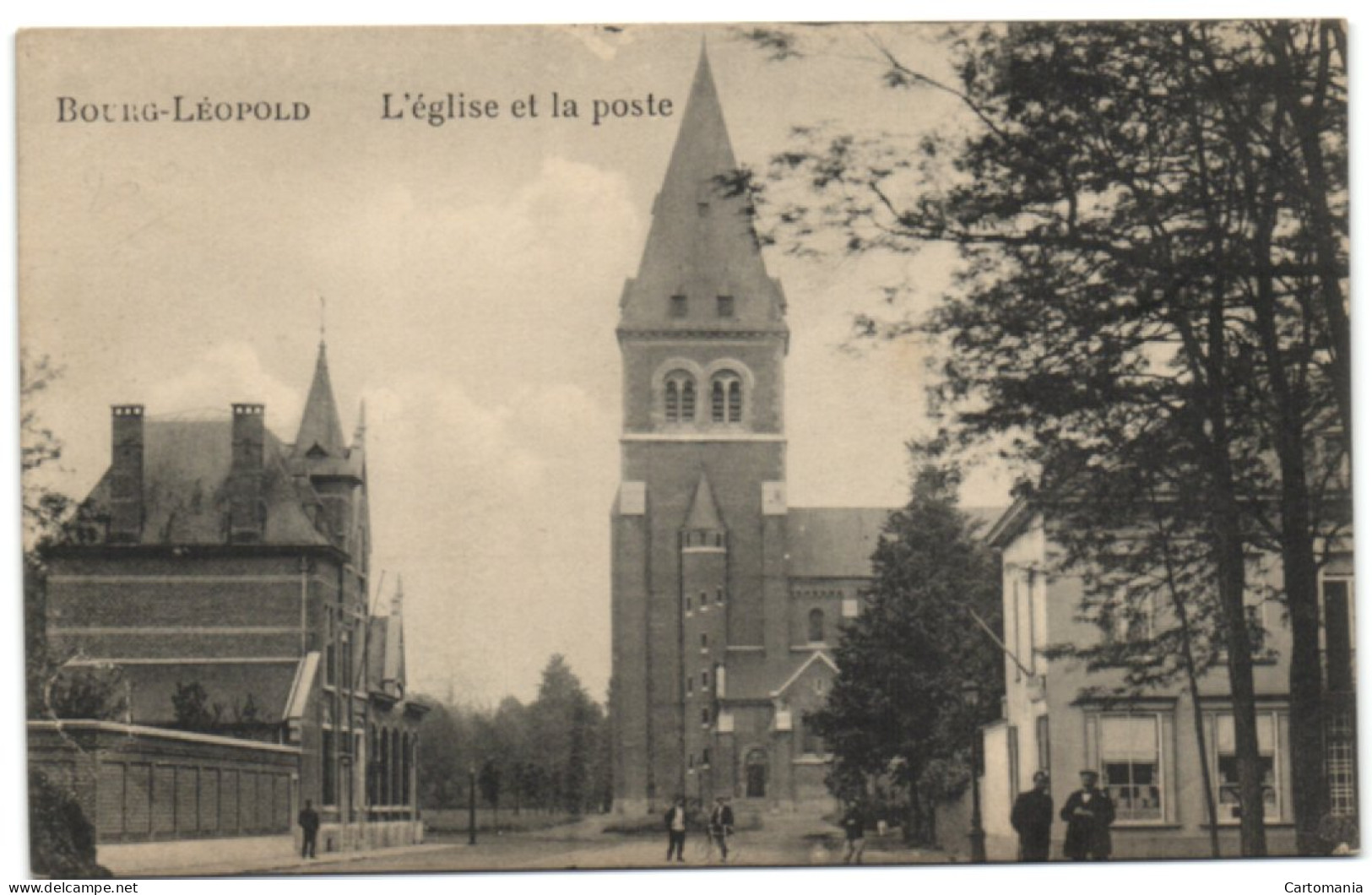 Bourg-Léopold - L'Eglise Et La Poste - Leopoldsburg