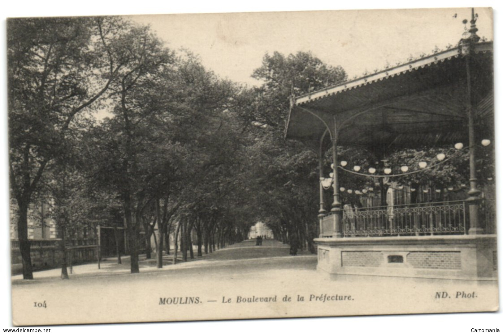 Moulns - Le Boulevard De La Préfecture (Kiosque De Musique) - Craonne