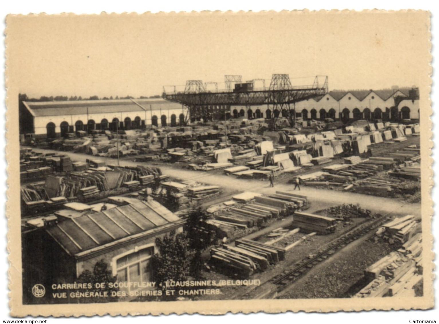 Carrières De Scouffleny - Ecaussinnes - Vue Générale Des Scieries Et Chantiers - Ecaussinnes