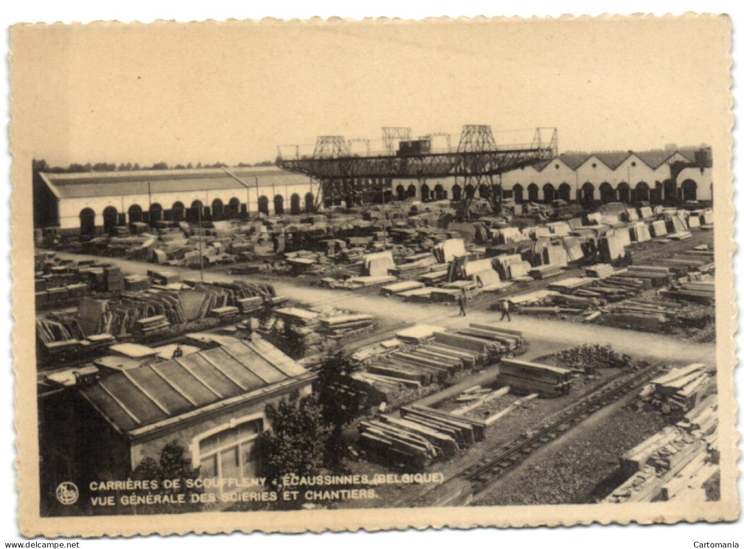 Carrières De Scouffleny - Ecaussinnes - Vue Générale Des Scieries Et Chantiers - Ecaussinnes