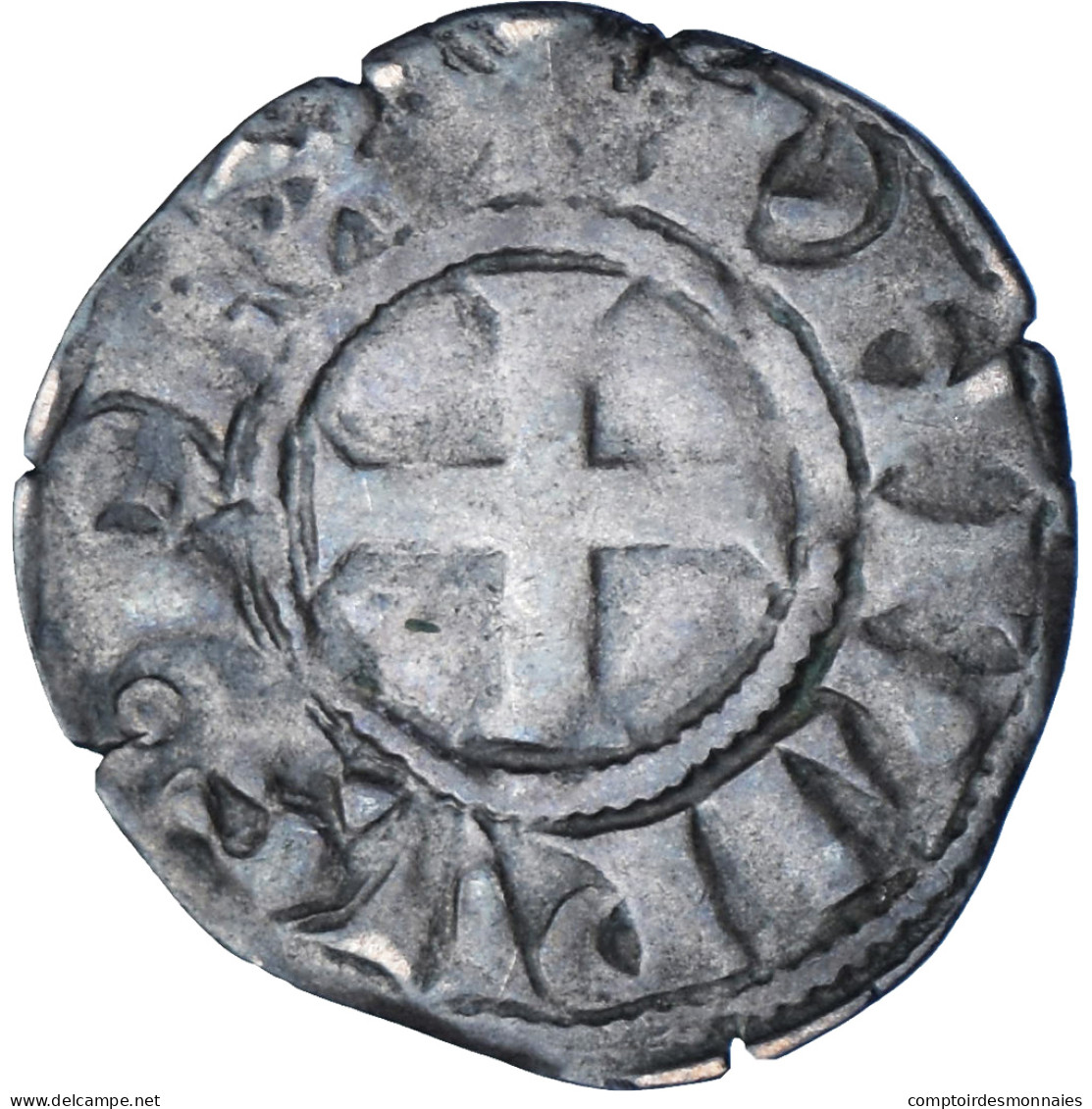 Monnaie, France, Philippe IV, Denier Tournois, TTB, Billon, Duplessy:223 - 1285-1314 Philippe IV Le Bel