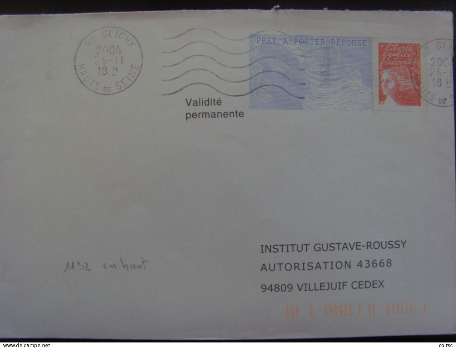 13957- PAP Réponse Luquet RF Institut Gustave Roussy Validité Permanente Agr. 0209052  Obl - Listos Para Enviar: Respuesta /Luquet