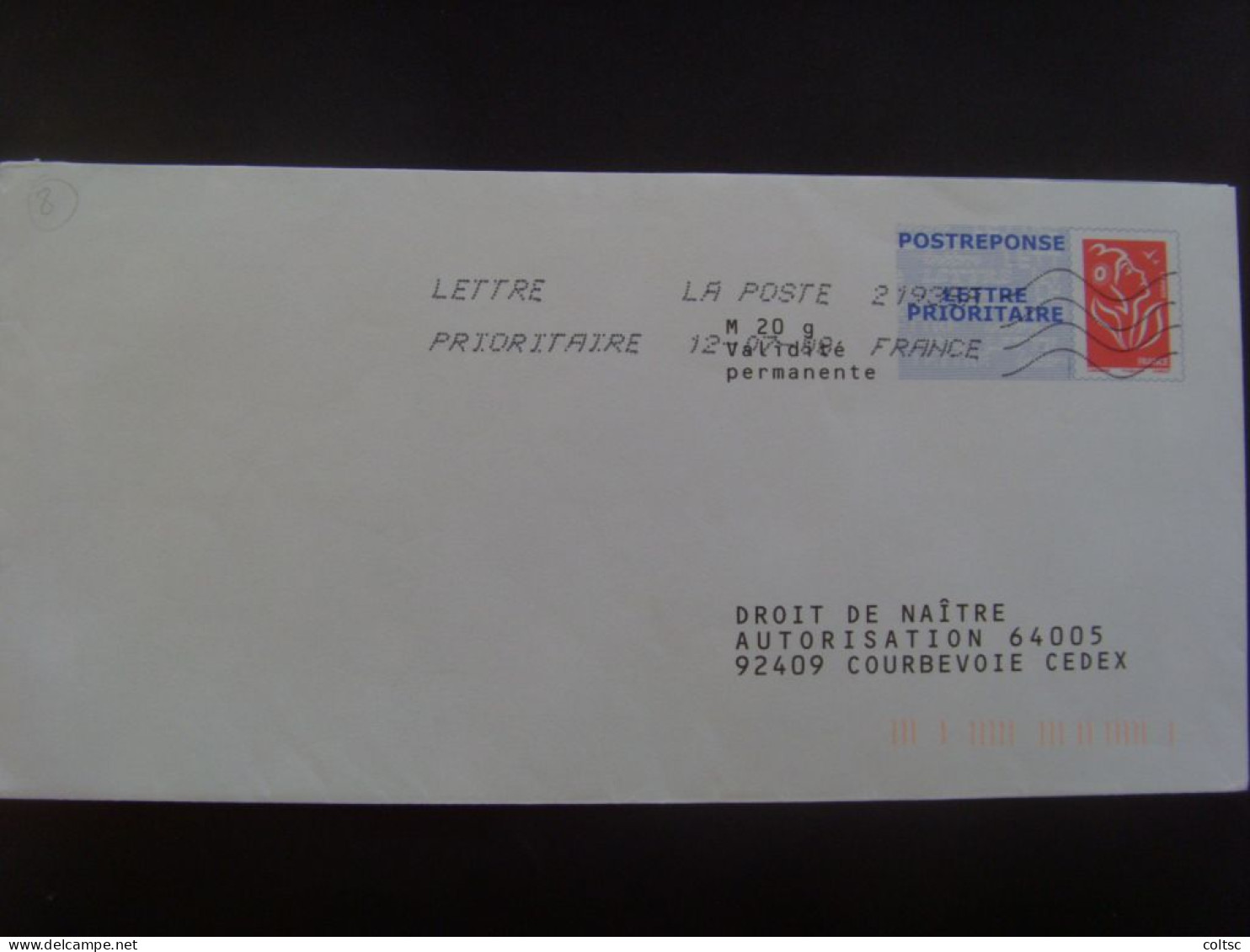 13931- PAP Réponse Lamouche Phil@poste Droit De Naître Validité Permanente Agr. 08P202 Obl PAS COURANT - Prêts-à-poster:Answer/Lamouche