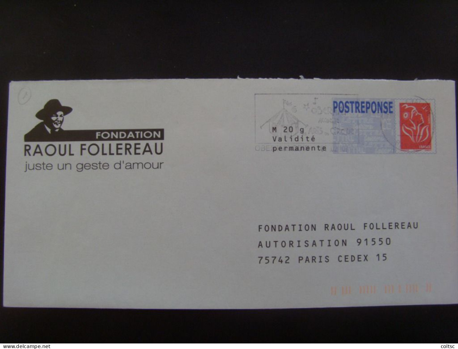 13943- PAP Réponse Lamouche Phil@poste Fondation Raoul Follereau Validité Permanente Agr. 06R517 Obl PAS COURANT - PAP: Antwort/Lamouche
