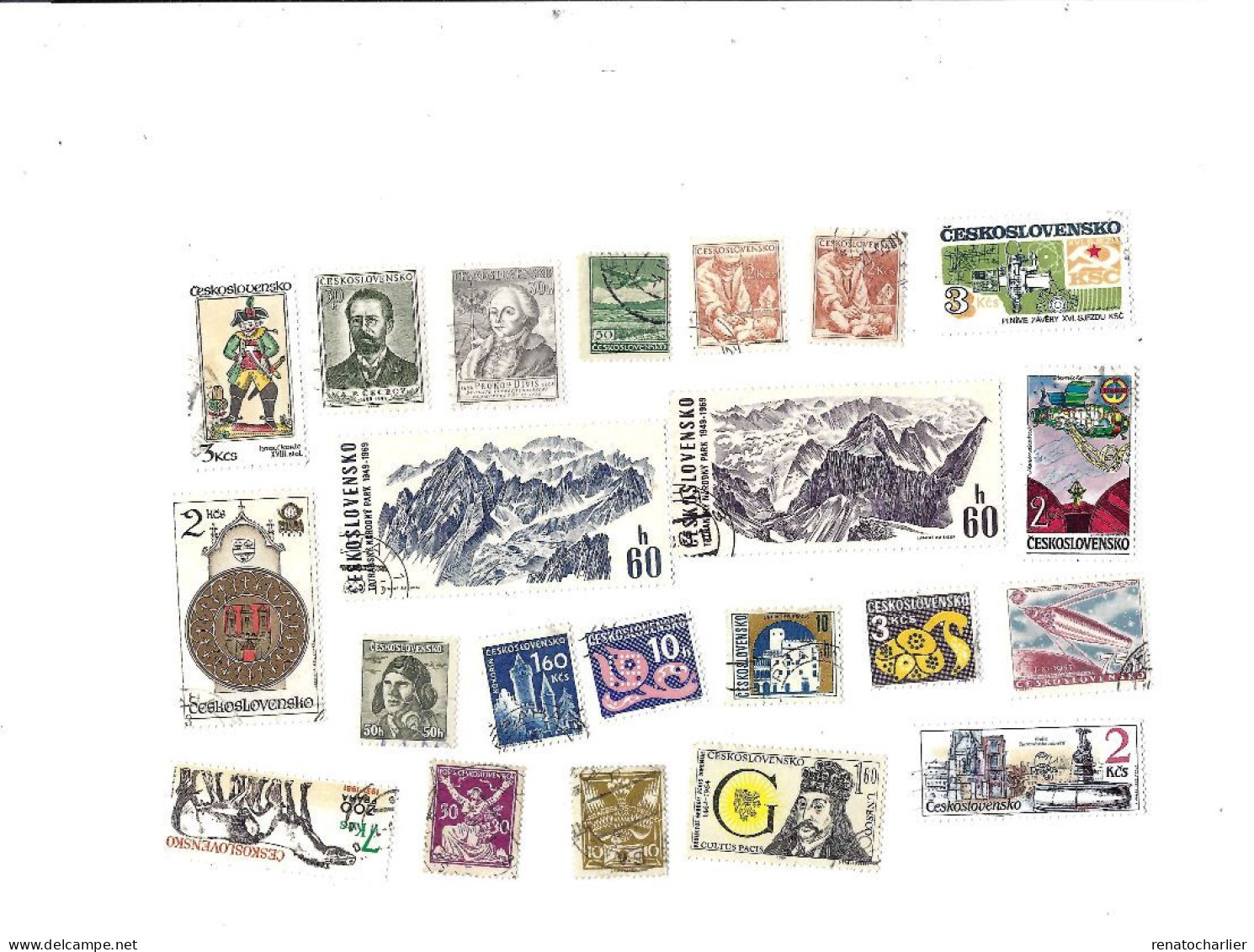 Collection De 90 Timbres Oblitérés. - Collections, Lots & Séries