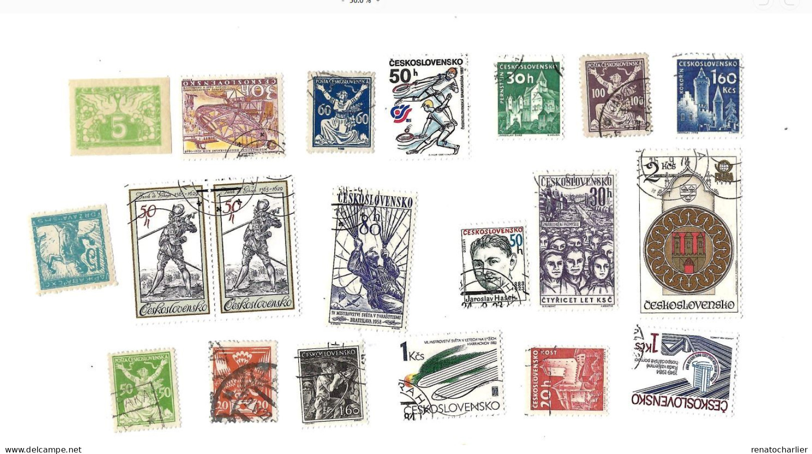 Collection De 90 Timbres Oblitérés. - Collections, Lots & Séries