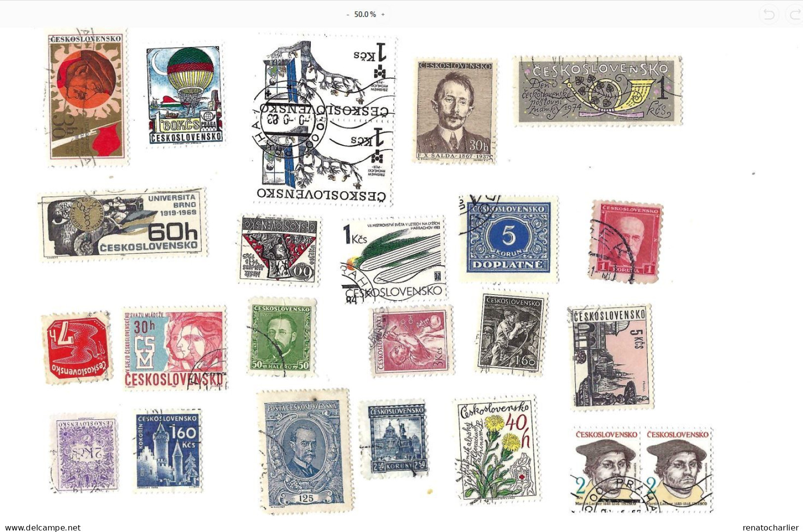 Collection De 90 Timbres Oblitérés. - Collections, Lots & Series