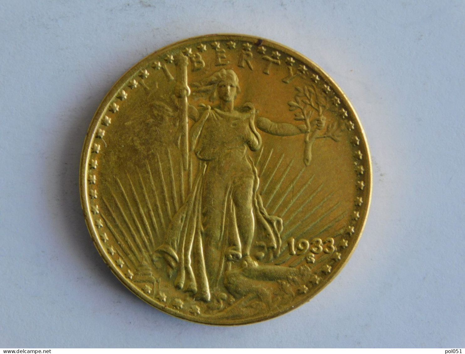 USA 20 TWENTY DOLLAR 1933 OR GOLD Dollars Copie Copy - 20$ - Double Eagles - 1907-1933: Saint-Gaudens