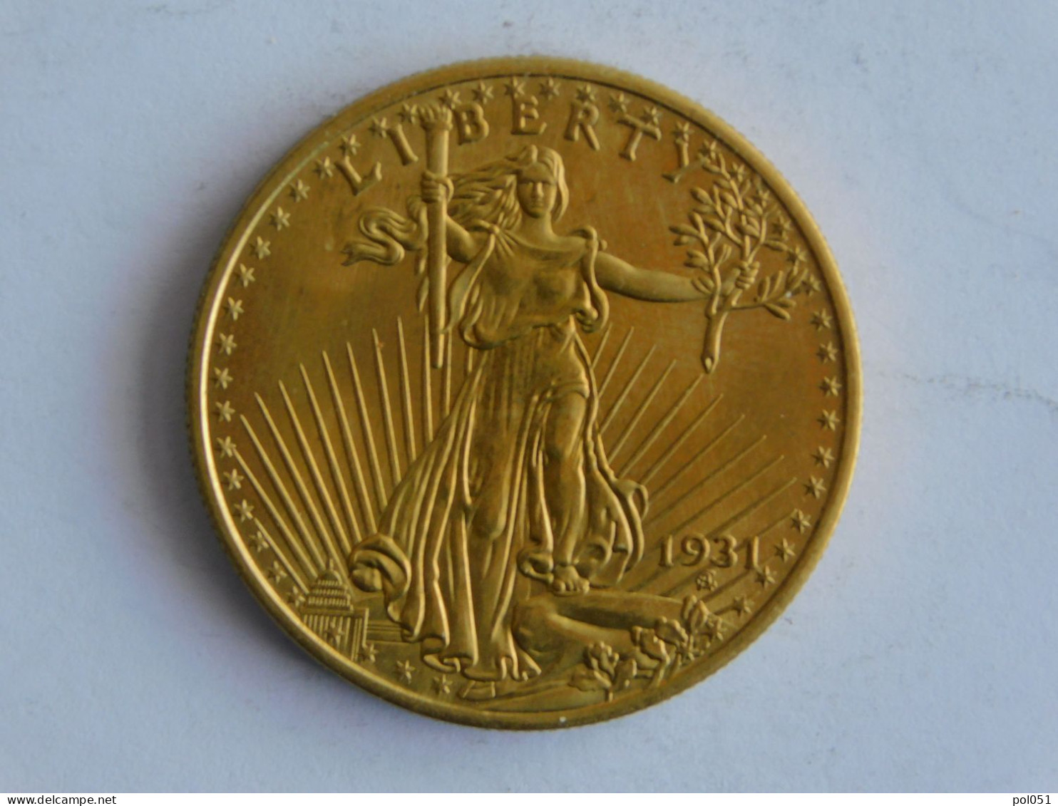 USA 20 TWENTY DOLLAR 1931 OR GOLD Dollars Copie Copy - 20$ - Double Eagle - 1907-1933: Saint-Gaudens