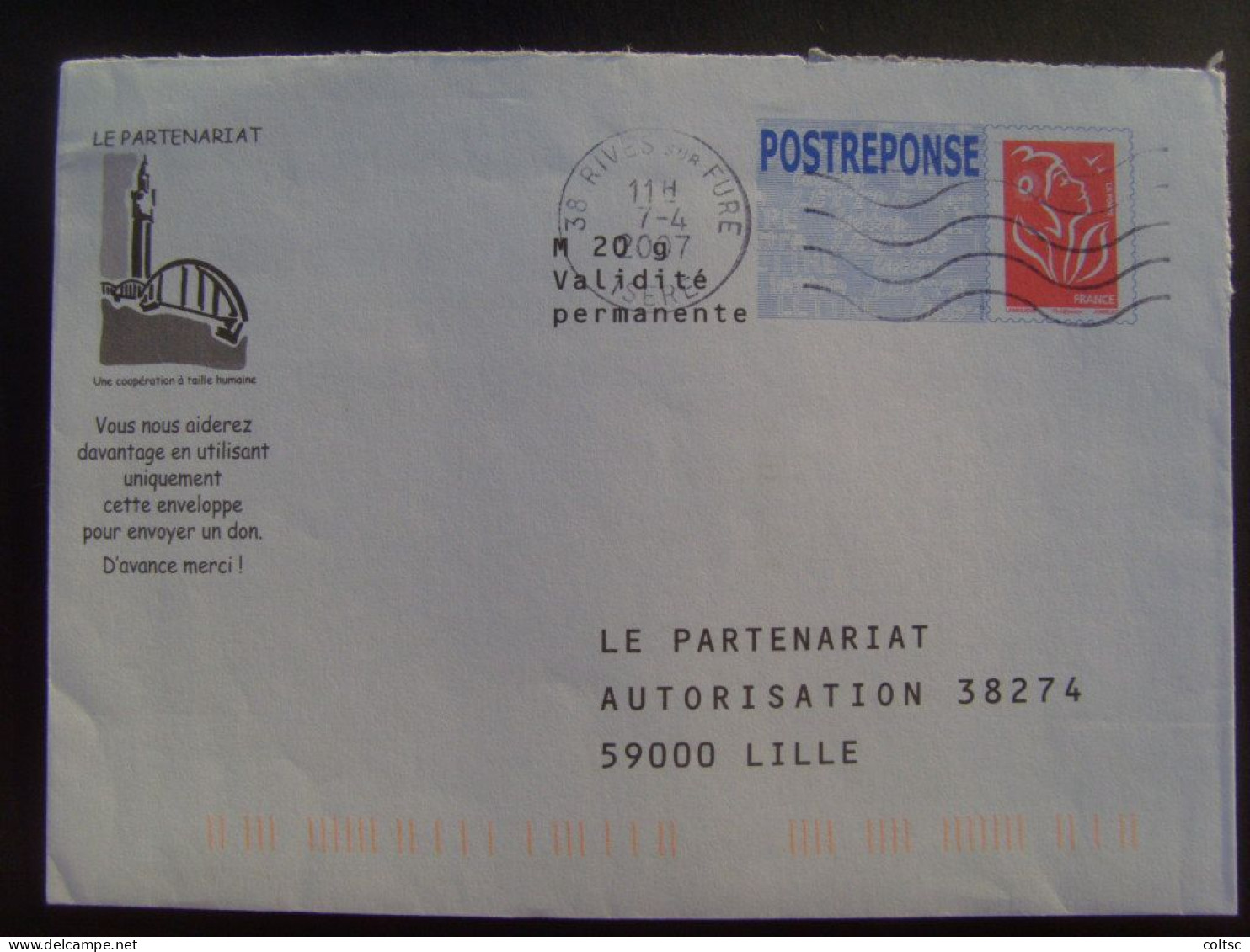 13966- PAP Réponse Lamouche Phil@poste Le Partenariat Validité Permanente Agr. 06R515 Obl PAS COURANT - Prêts-à-poster:Answer/Lamouche