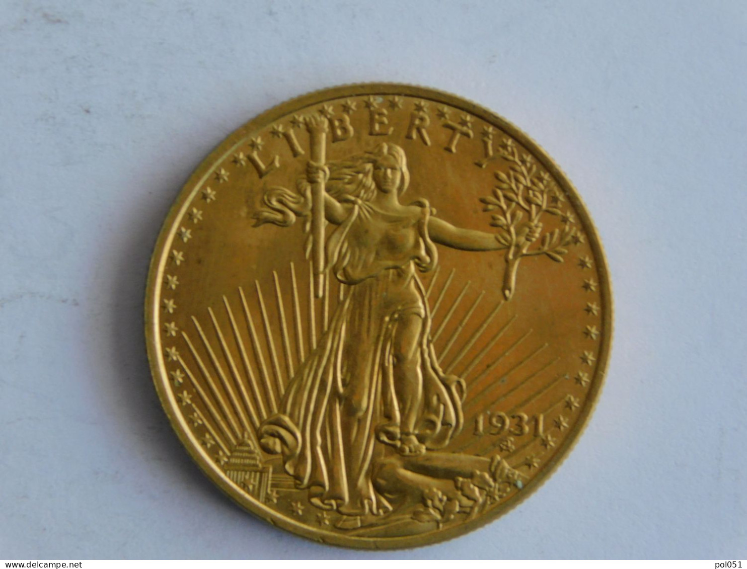 USA 20 TWENTY DOLLAR 1931 OR GOLD Dollars Copie Copy - 20$ - Double Eagle - 1907-1933: Saint-Gaudens