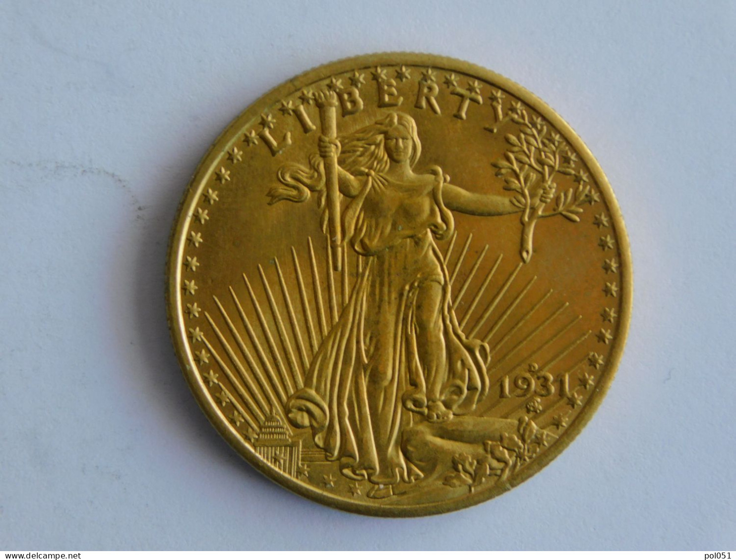 USA 20 TWENTY DOLLAR 1931 D OR GOLD Dollars Copie Copy - 20$ - Double Eagle - 1907-1933: Saint-Gaudens