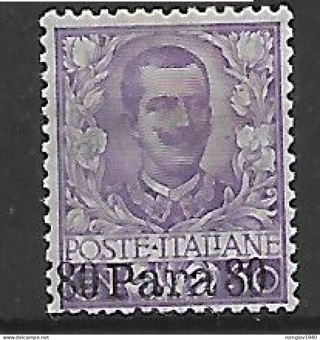 REGNO D'ITALIA LEVANTE 1907  EMISSIONI PER LA SOLA ALBANIA  SOPRASTAMPATO SENZA ALBANIA SASS. 12 MLH VF - Albania