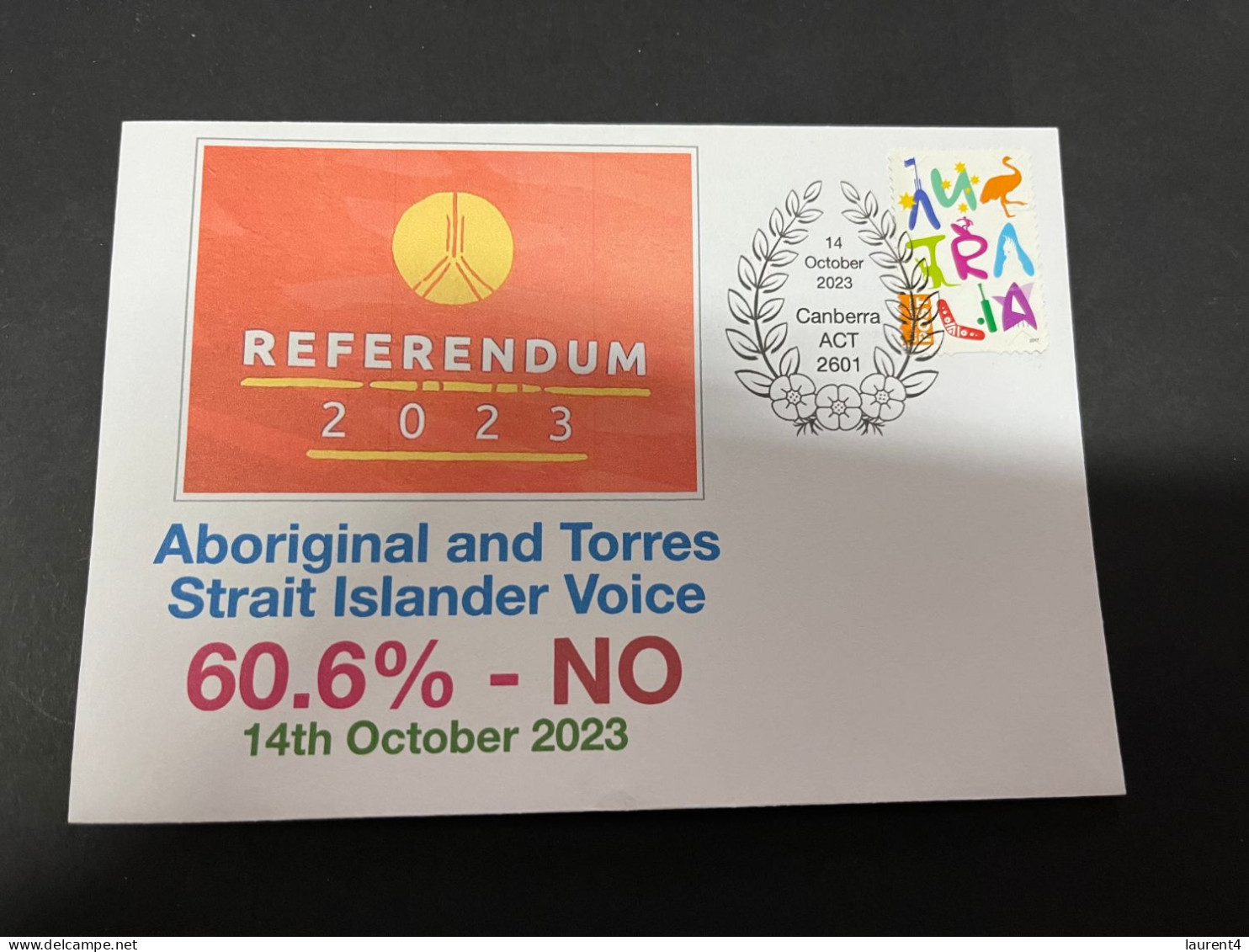 16-10-2023 (4 T 25) Australia Referendum 14-10-2023 - Aborignal & Torres Strait Islander Voice - Voted NO 60.6% - Brieven En Documenten