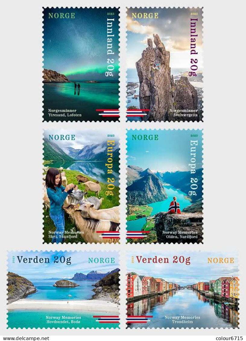 Norway 2023 Norway Memories/Landscapes Stamps 6v MNH - Ungebraucht