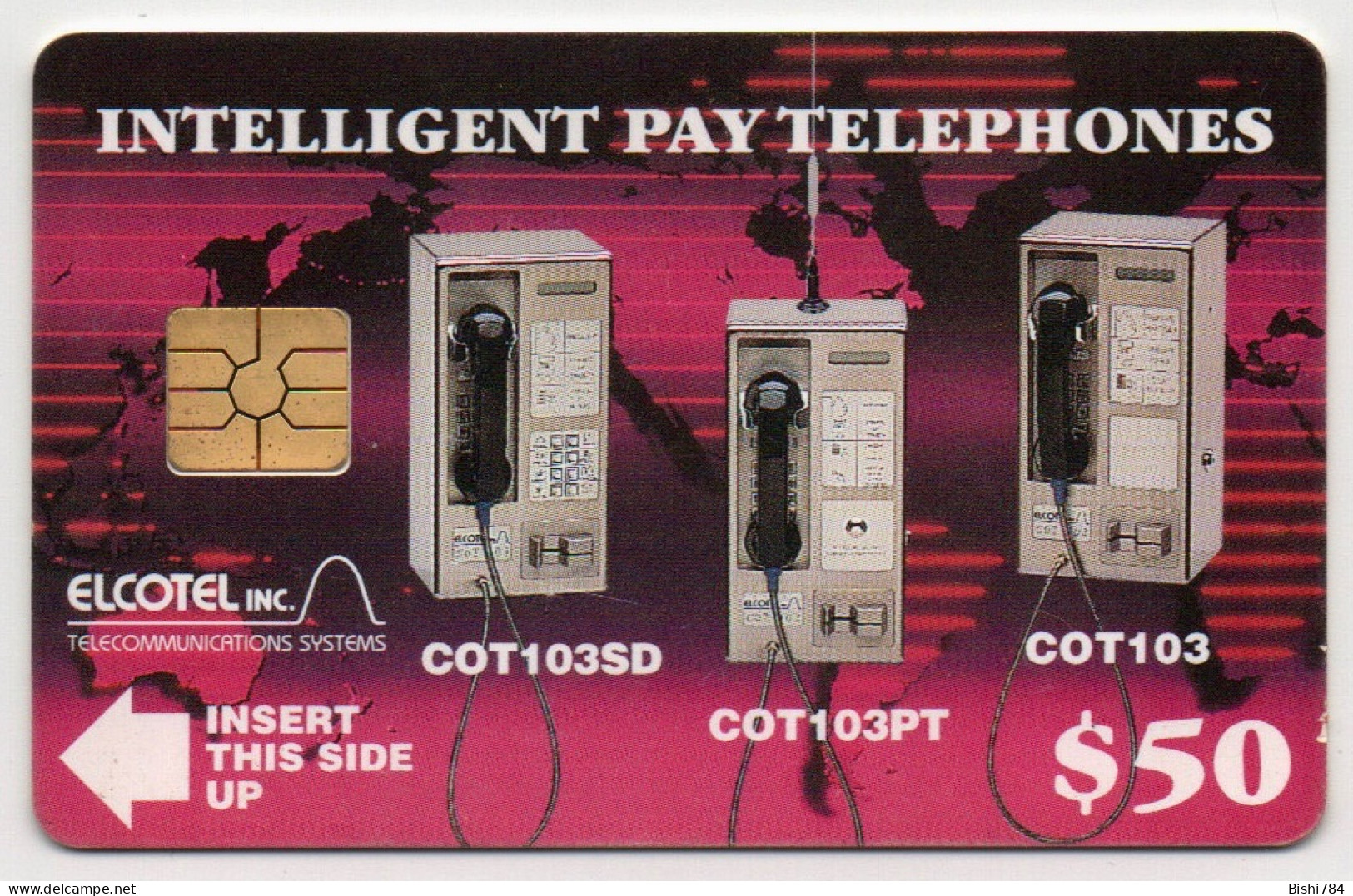Belize - Intelligent Pay Telephones 50$ (Red Chip) - Belice
