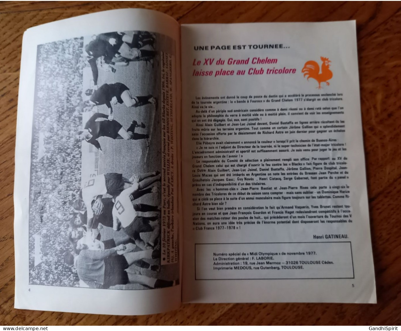 1977 Tournée All Blacks New Zealand En France Programme -Toulouse, Paris, Parc Des Princes, Rugby, Nouvelle-Zélande - Rugby