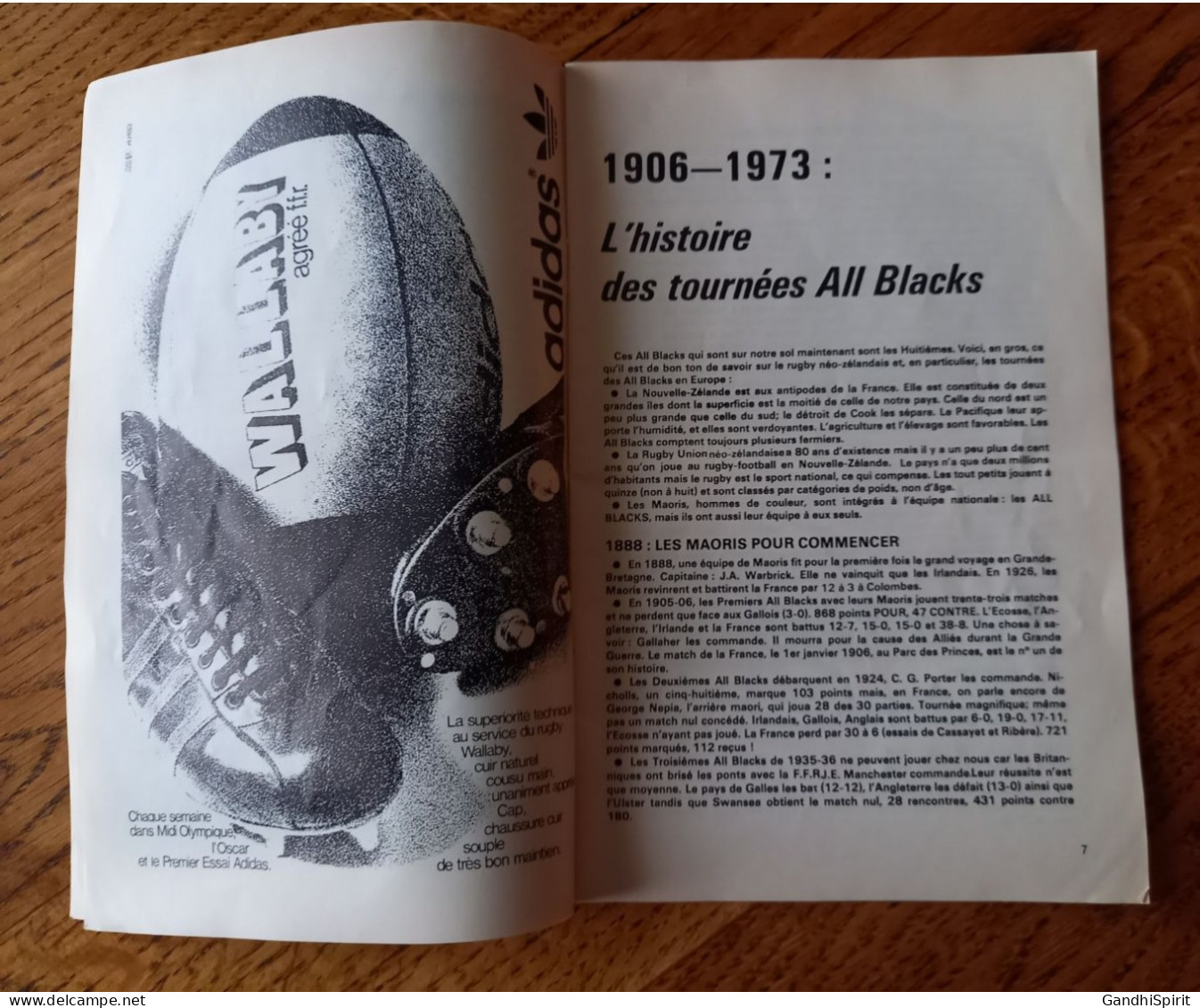 1977 Tournée All Blacks New Zealand En France Programme -Toulouse, Paris, Parc Des Princes, Rugby, Nouvelle-Zélande - Rugby