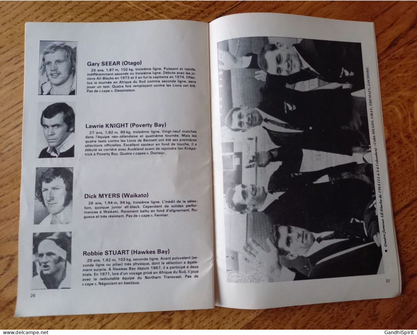 1977 Tournée All Blacks New Zealand en France Programme -Toulouse, Paris, Parc des Princes, Rugby, Nouvelle-Zélande