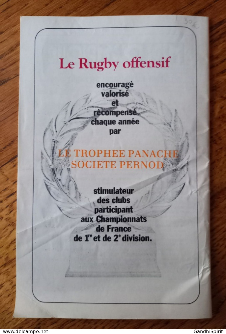 1977 Tournée All Blacks New Zealand en France Programme -Toulouse, Paris, Parc des Princes, Rugby, Nouvelle-Zélande