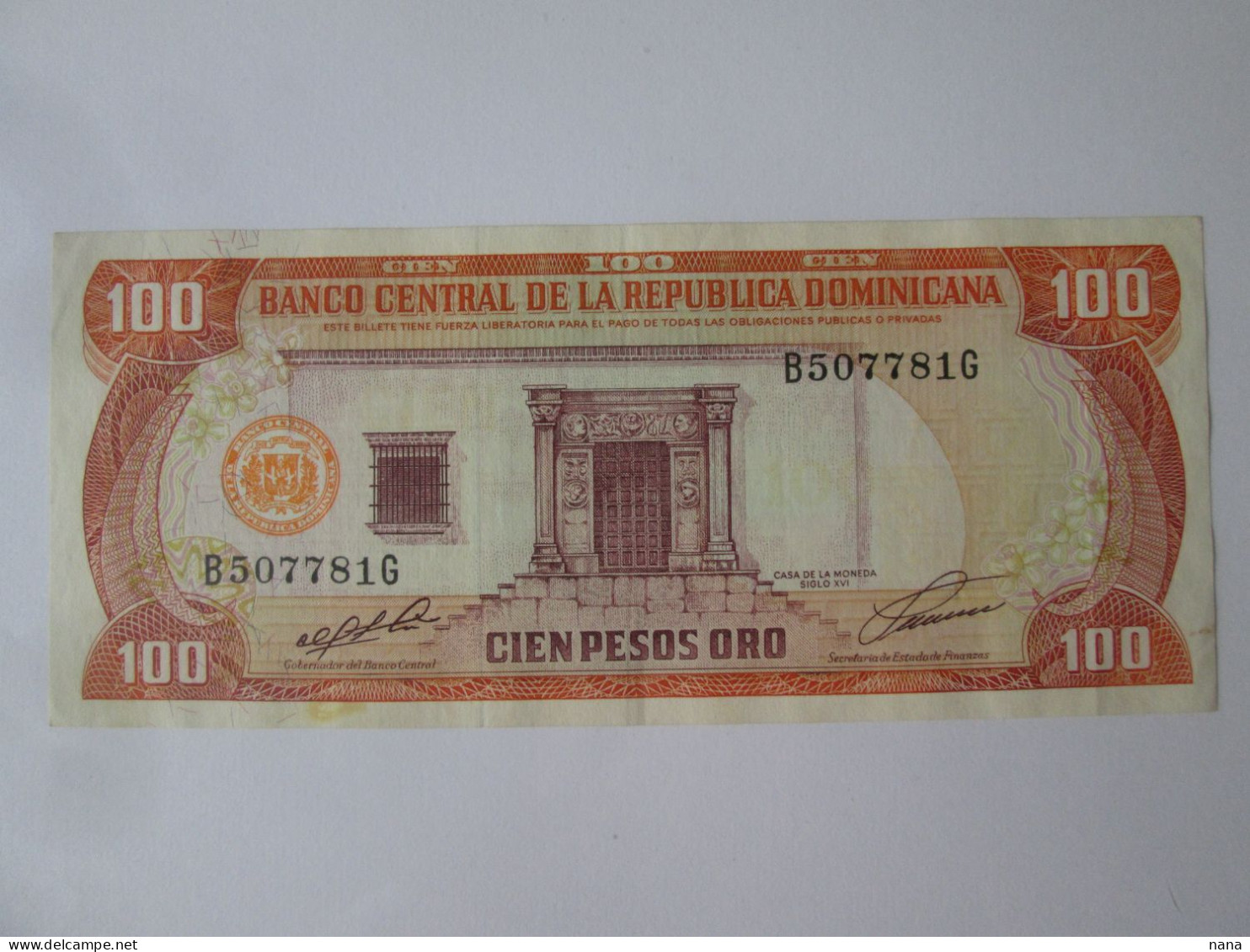 Dominicana 100 Pesos Oro 1991 Banknote Very Good Condition,see Pictures - Dominikanische Rep.