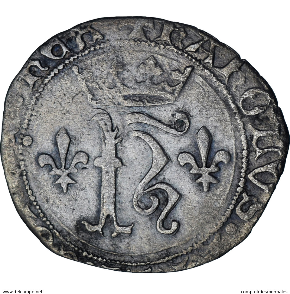 Monnaie, France, Charles VIII, Karolus Or Dizain, Tournai, TB+, Billon - 1483-1498 Karel VIII