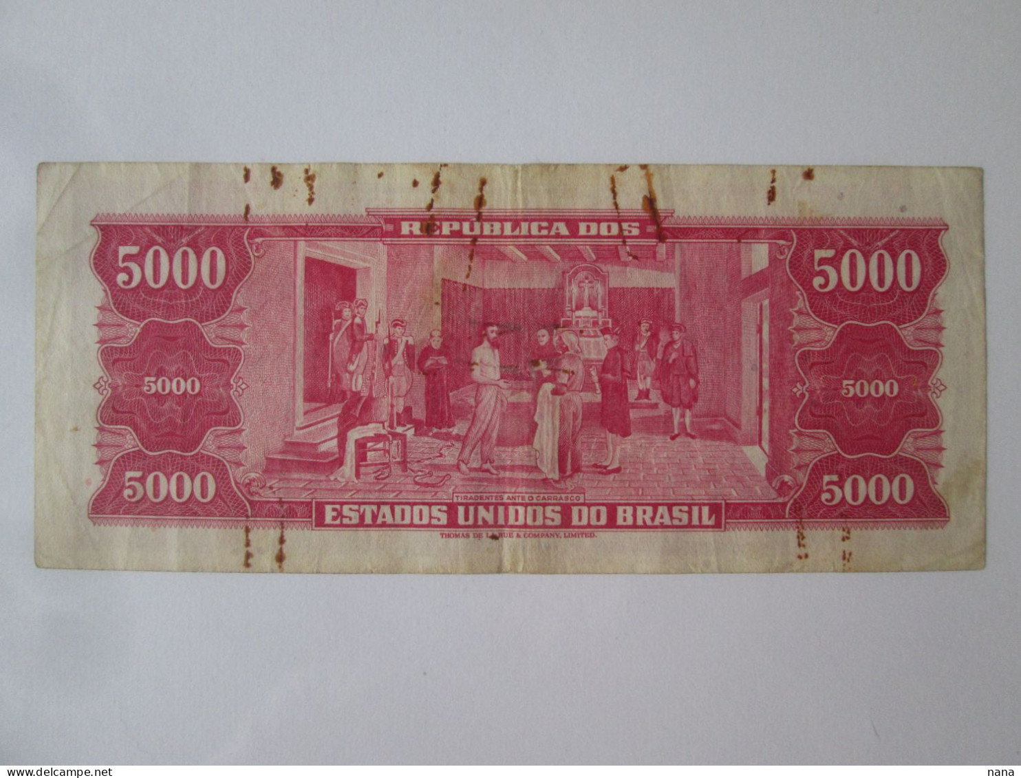 Rare! Brazil/Bresil 5000 Cruzeiros 1965 Banknote,see Pictures - Brésil