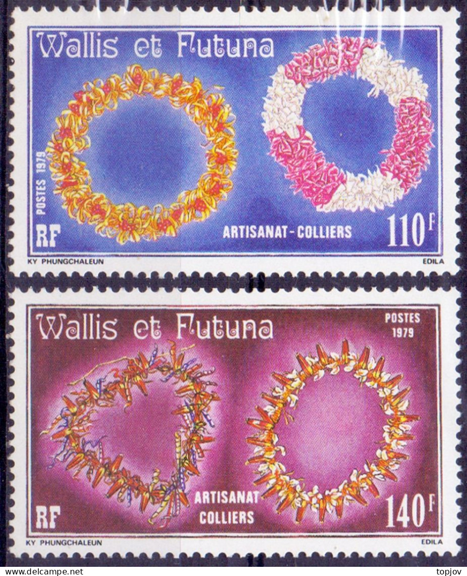 WALLIS  FUTUNA - FLOWER-CORAL NECKLACES - **MNH - 1979 - Unused Stamps