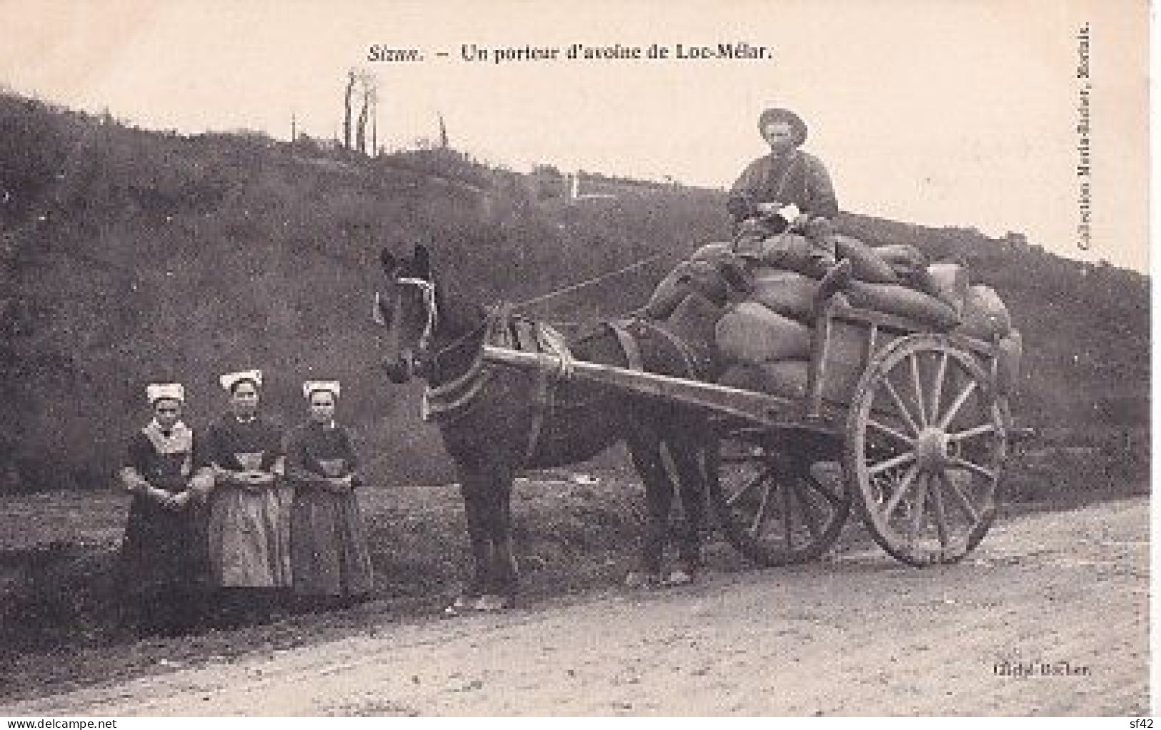 SIZUN                   UN PORTEUR D AVOINE DE LOC MELAR - Sizun