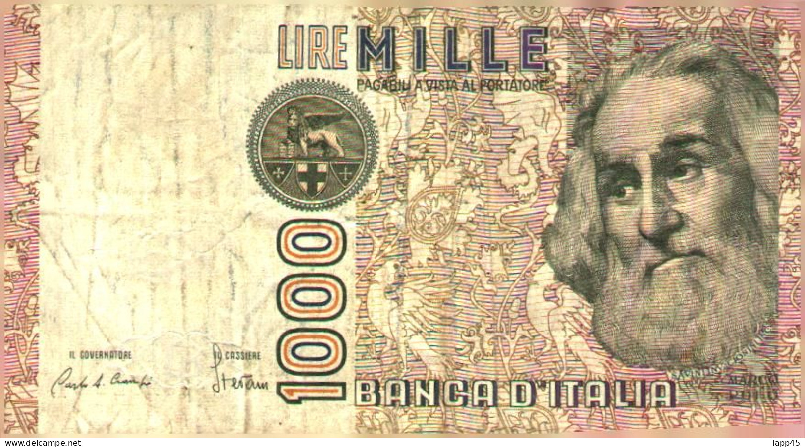 Billet  >  Italie >	1000	Lire  > C 04 - Other & Unclassified