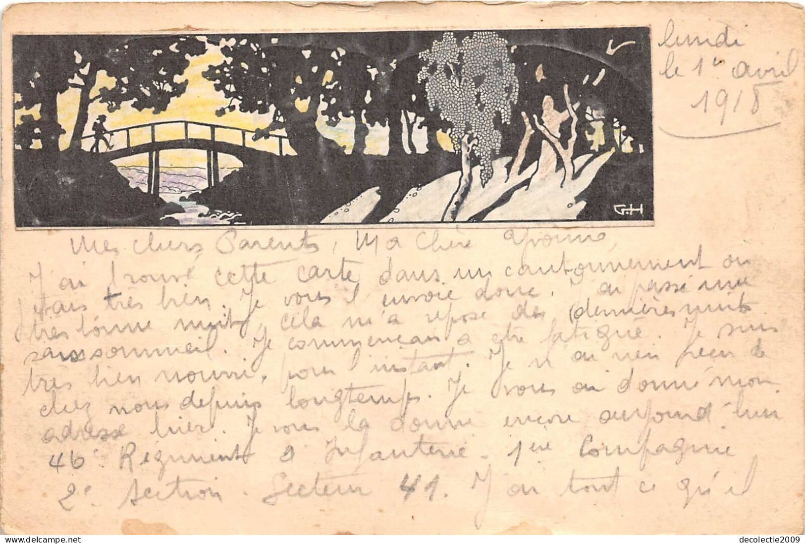 US21 Europe Postcard Germany 1915 Hiking Trail Artist Signed G H Koehler - Koehler, Mela