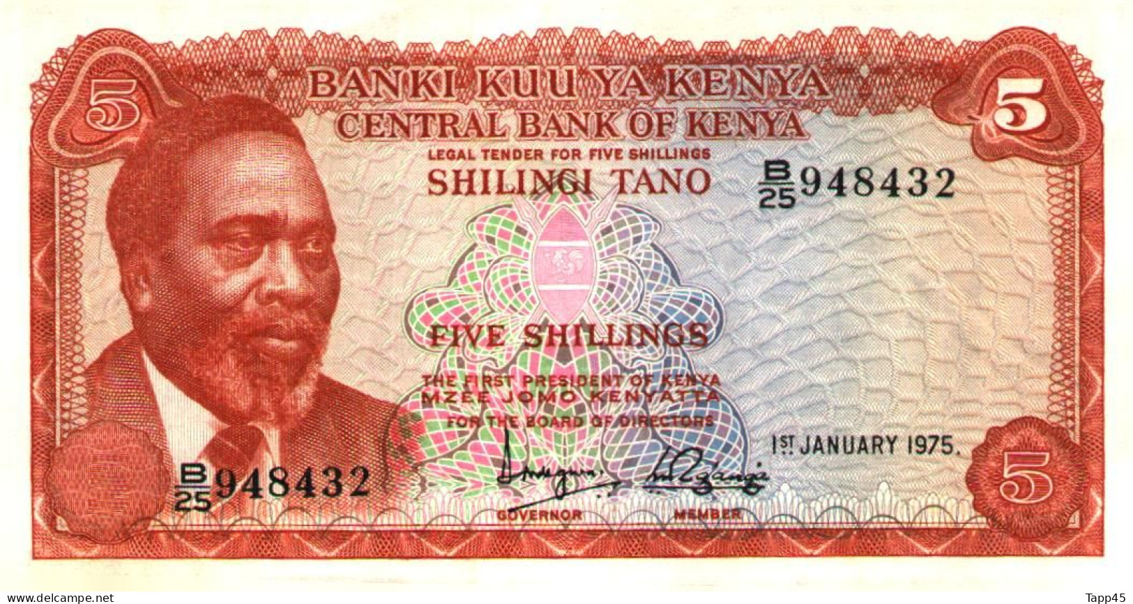 Billet  > Kenya  >	5	Shillings  > C 04 - Kenya