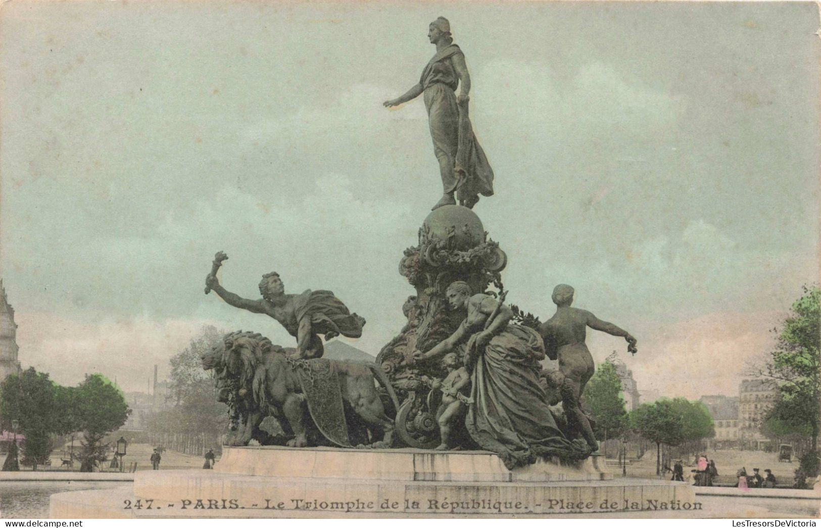 FRANCE  - Paris - Le Triomphe De La République - Place De La Nation - Colorisé - Carte Postale Ancienne - Places, Squares