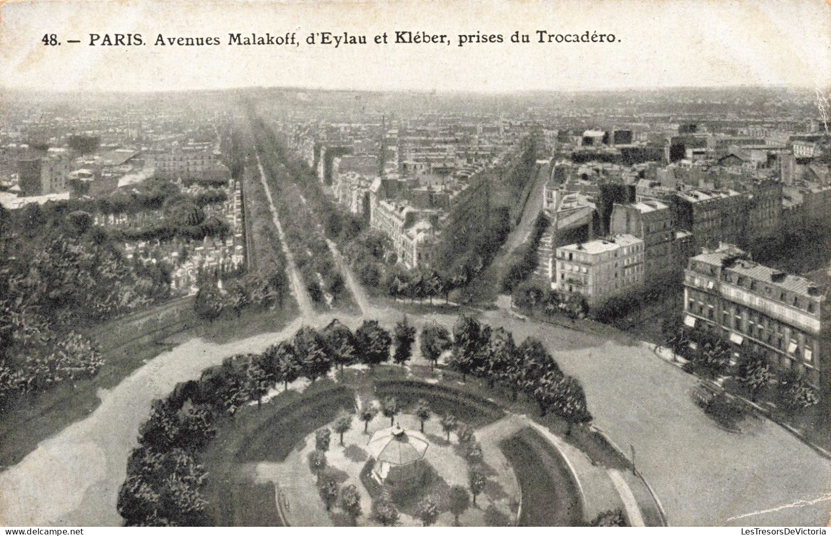 FRANCE - Paris - Avenues Malakoff-d'Eylau Et Kléber - Prises Du Trocadéro - Carte Postale Ancienne - Plazas