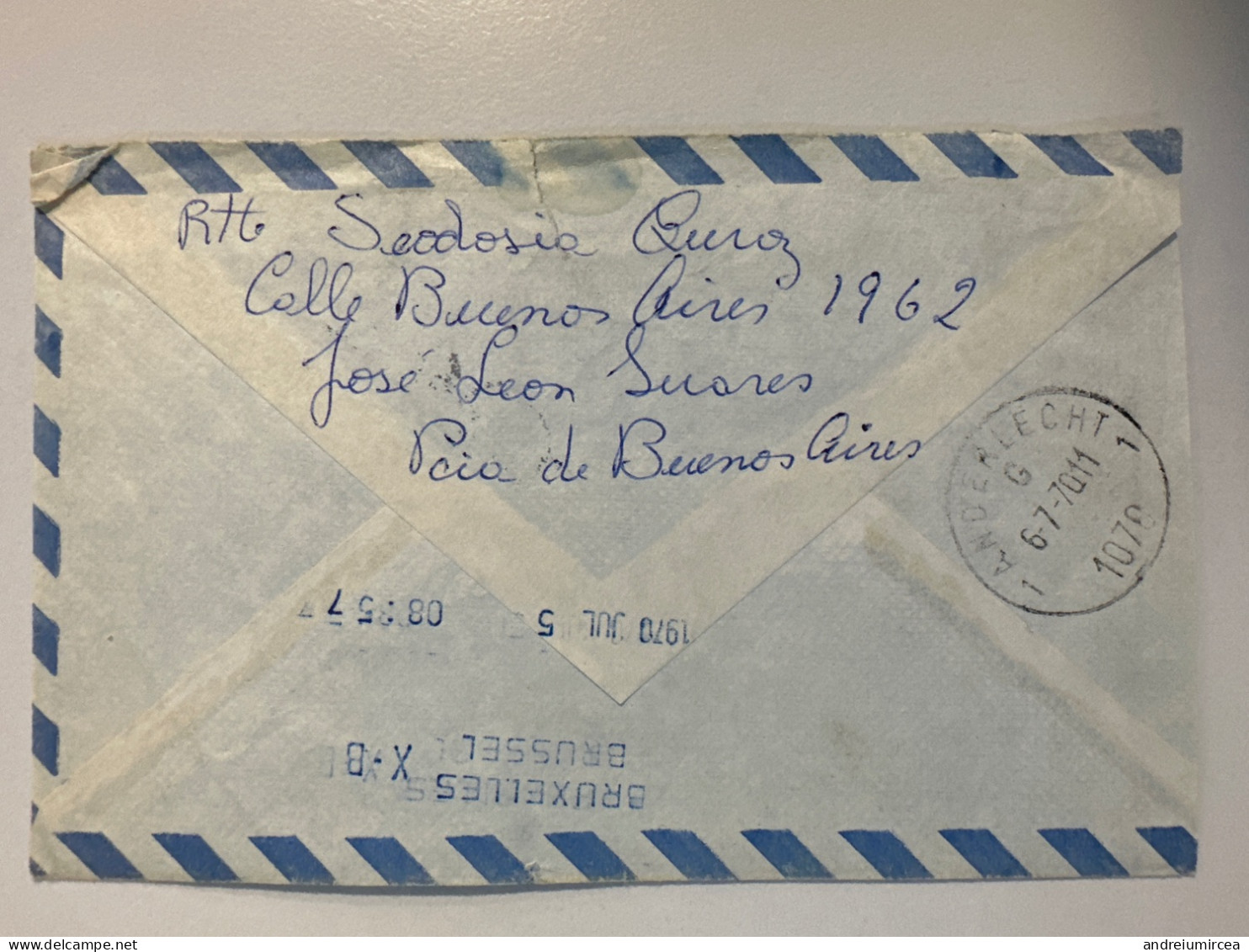 1970 Registred Letter To Belgique - Cartas & Documentos