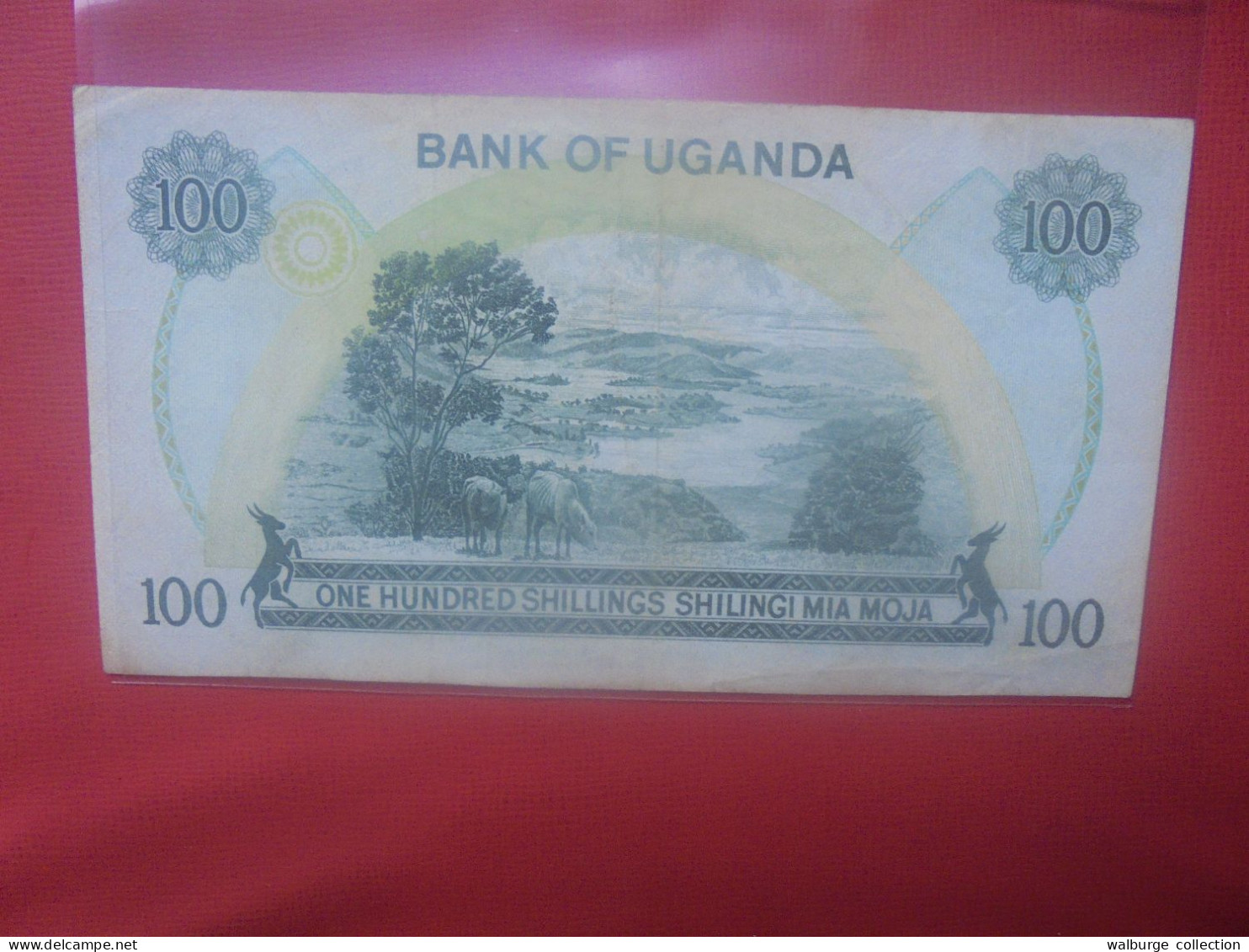 OUGANDA 100 SHILLINGS 1973 Signature "Governor And Secretary" Circuler (B.30) - Oeganda