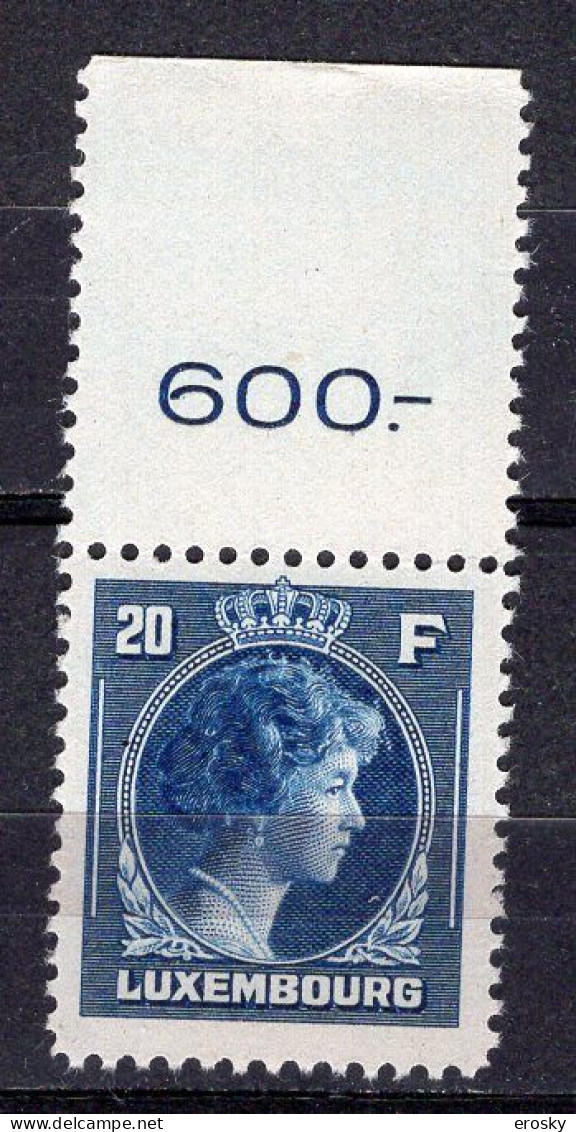 Q3050 - LUXEMBOURG Yv N°355 ** - 1944 Charlotte Right-hand Side
