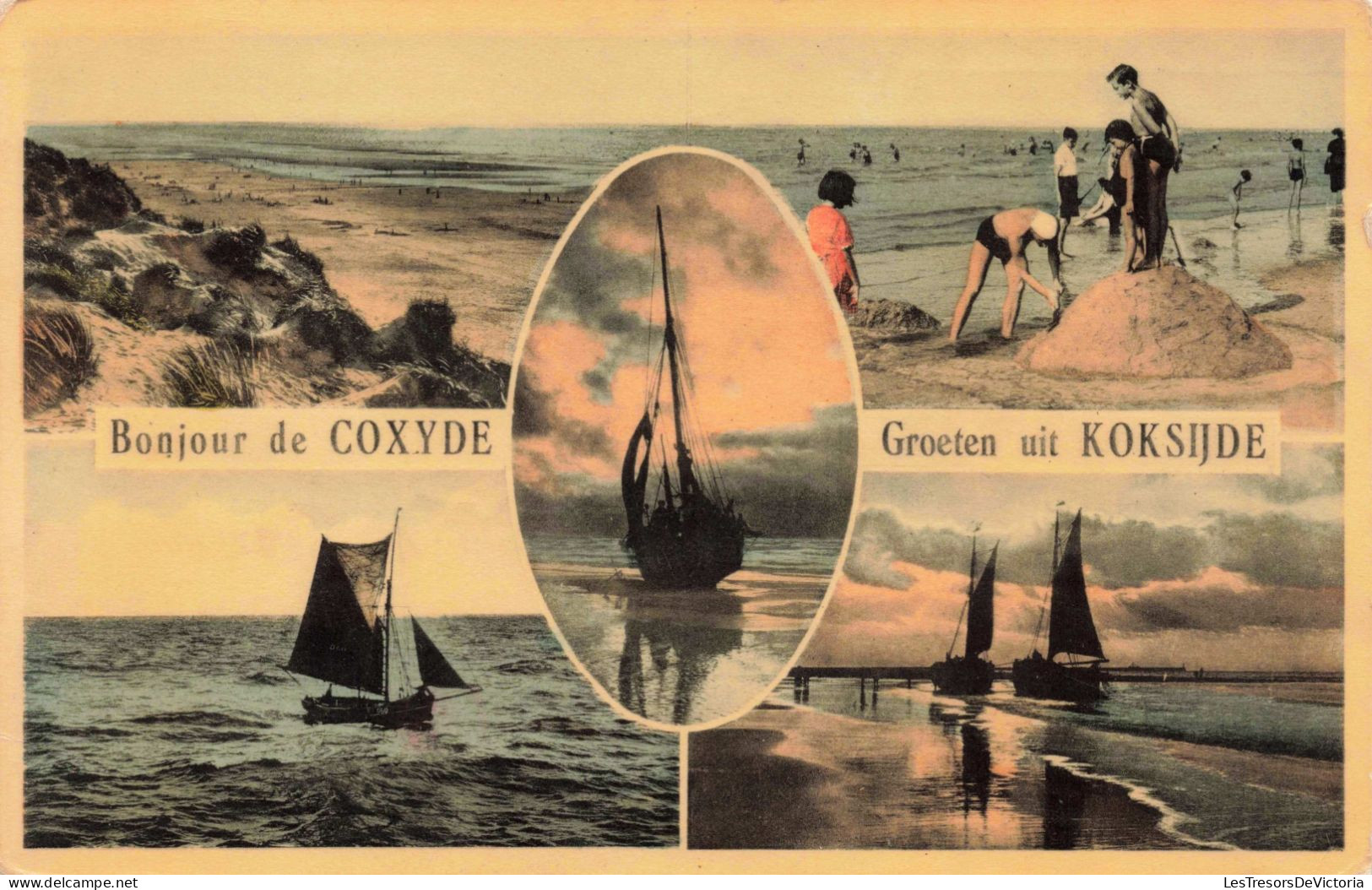 BELGIQUE - Coxyde - Multivues - Colorisé - Carte Postale Ancienne - Koksijde