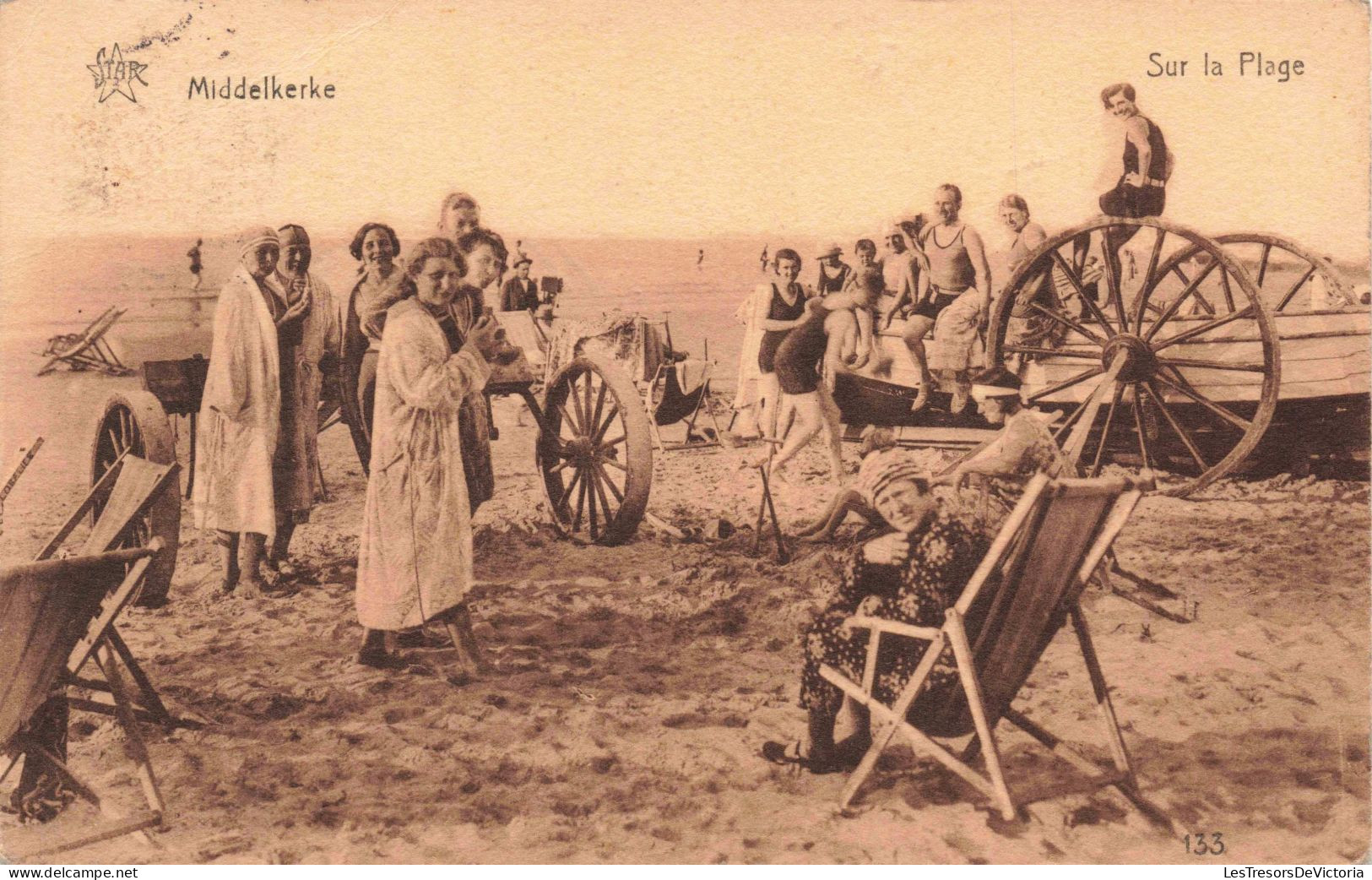 BELGIQUE - Middelkerke - Sur La Plage - Animé - Carte Postale Ancienne - Middelkerke