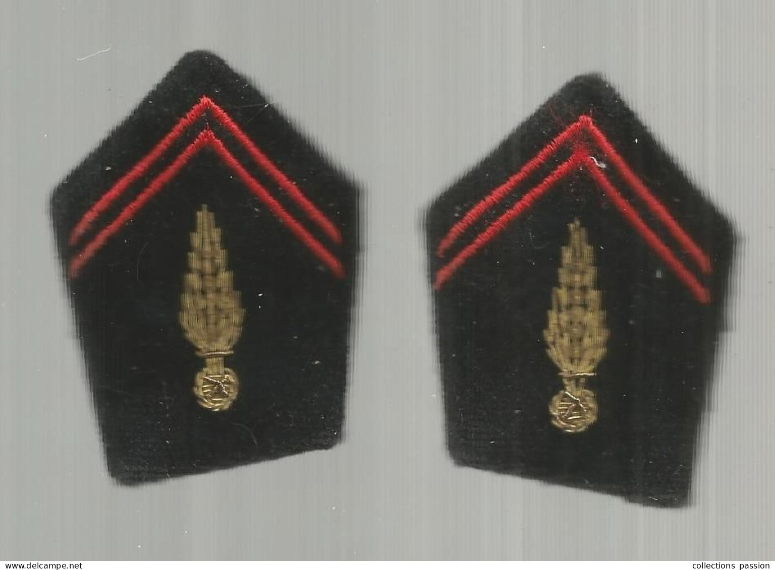 Paire D'Ecusson De La GENDARMERIE, 2 Scans, GRADE, LOT DE 2, Frais Fr 1.95 E - Police