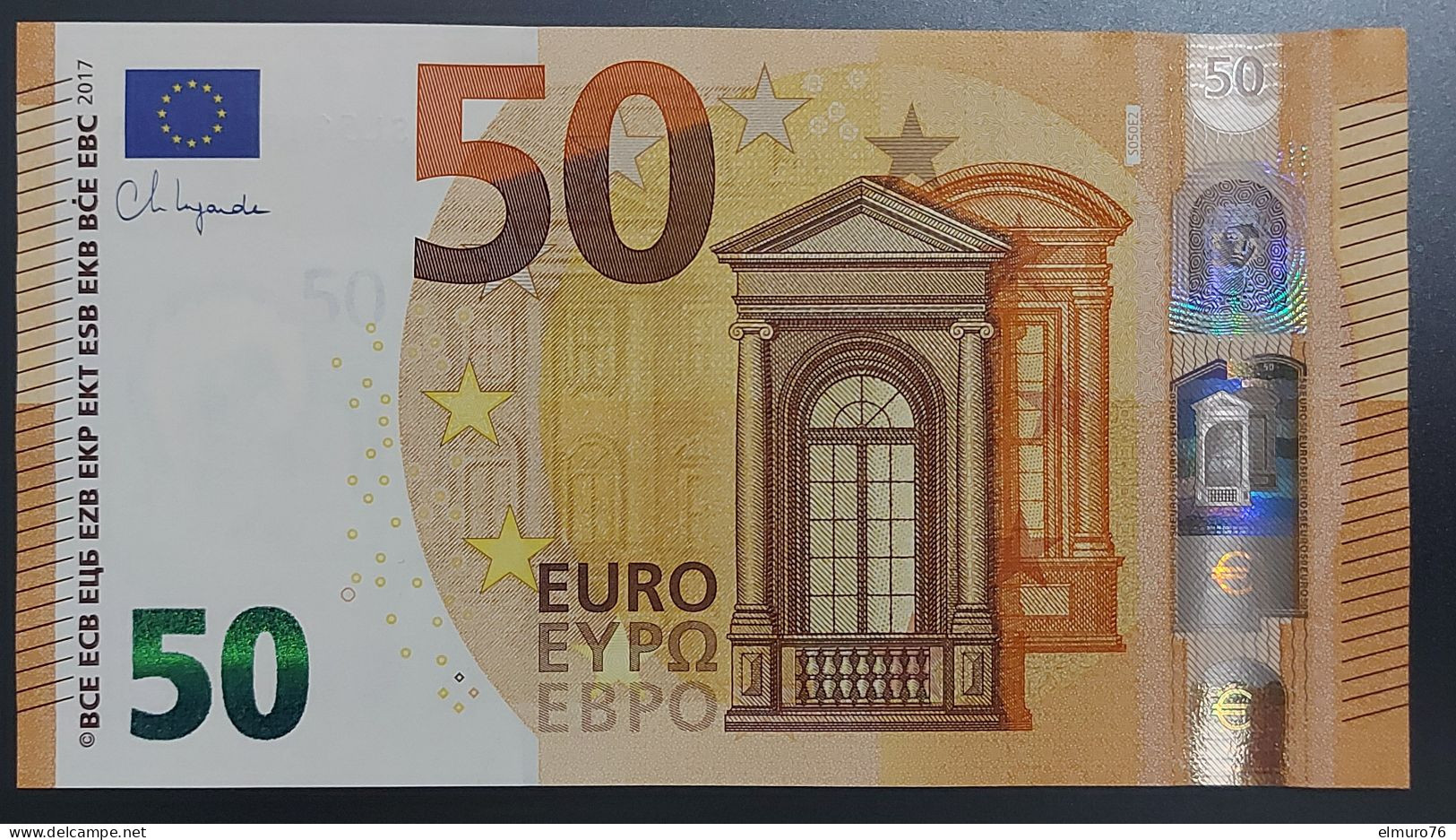 50 EURO S050E2 Italy Serie SL Ch 11 Lagarde Perfect UNC - 50 Euro